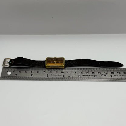 18mm Vintage Jean Renet Brown Dial 17 Jewels Manual Wind Watch PARTS / REPAIR