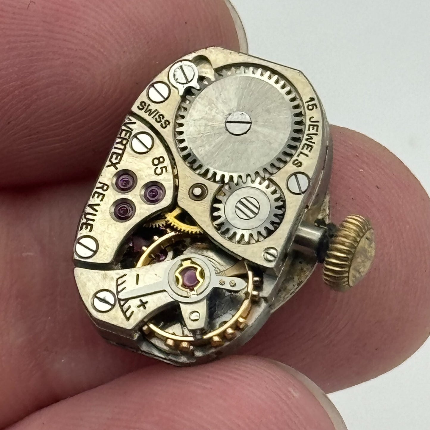 12.7mm Running Vertex Revue 85 Manual Wind 15 Jewels Swiss Watch Movement PARTS