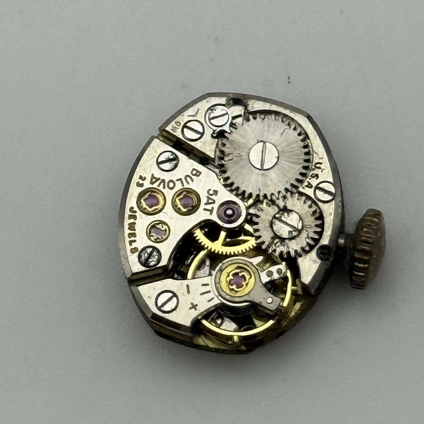 Bulova 5AT Ladies Manual Wind Watch Movement Vintage Swiss PARTS REPAIR 13mm