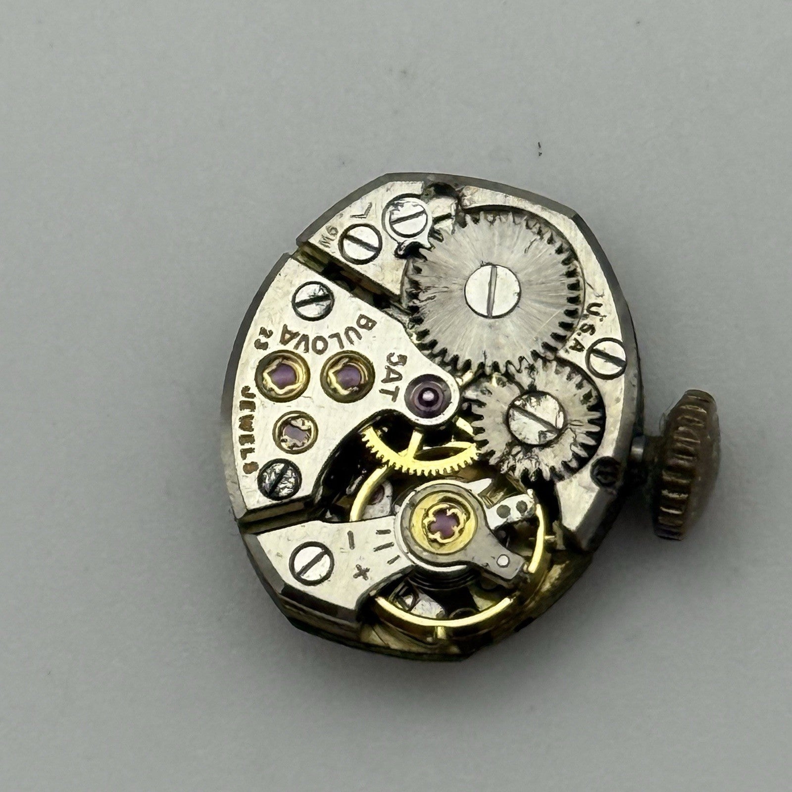 Bulova 5AT Ladies Manual Wind Watch Movement Vintage Swiss PARTS REPAIR 13mm