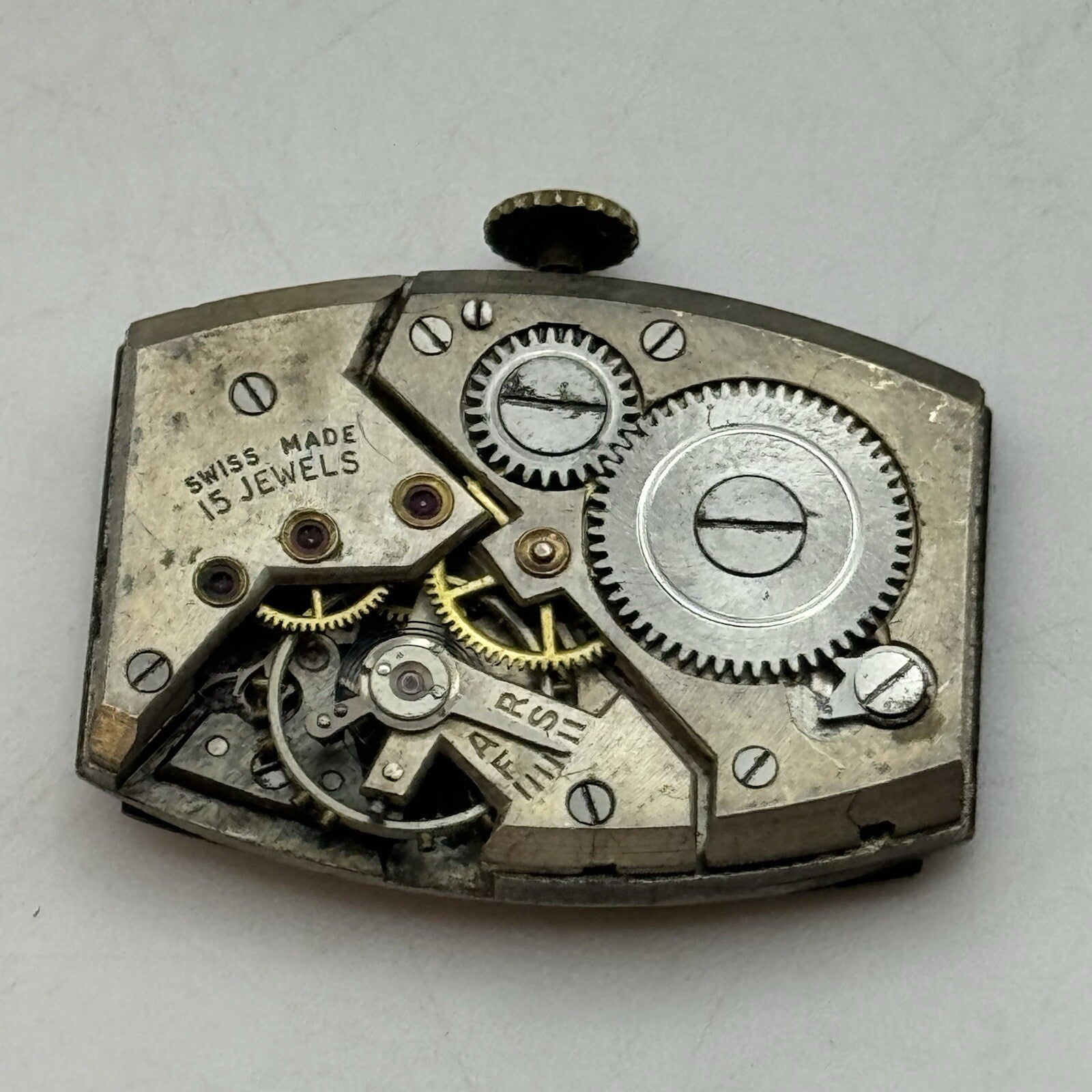 20mm Art Deco High Quality Tank Watch Movement Dial Hands Restoration Repair