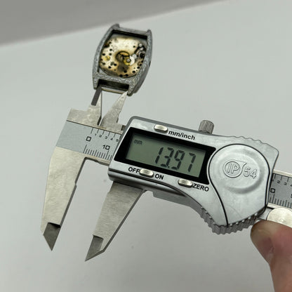 25.8mm AS 340 A Schild Watch Movement And Art Deco Tank Case 15 Jewels PARTS