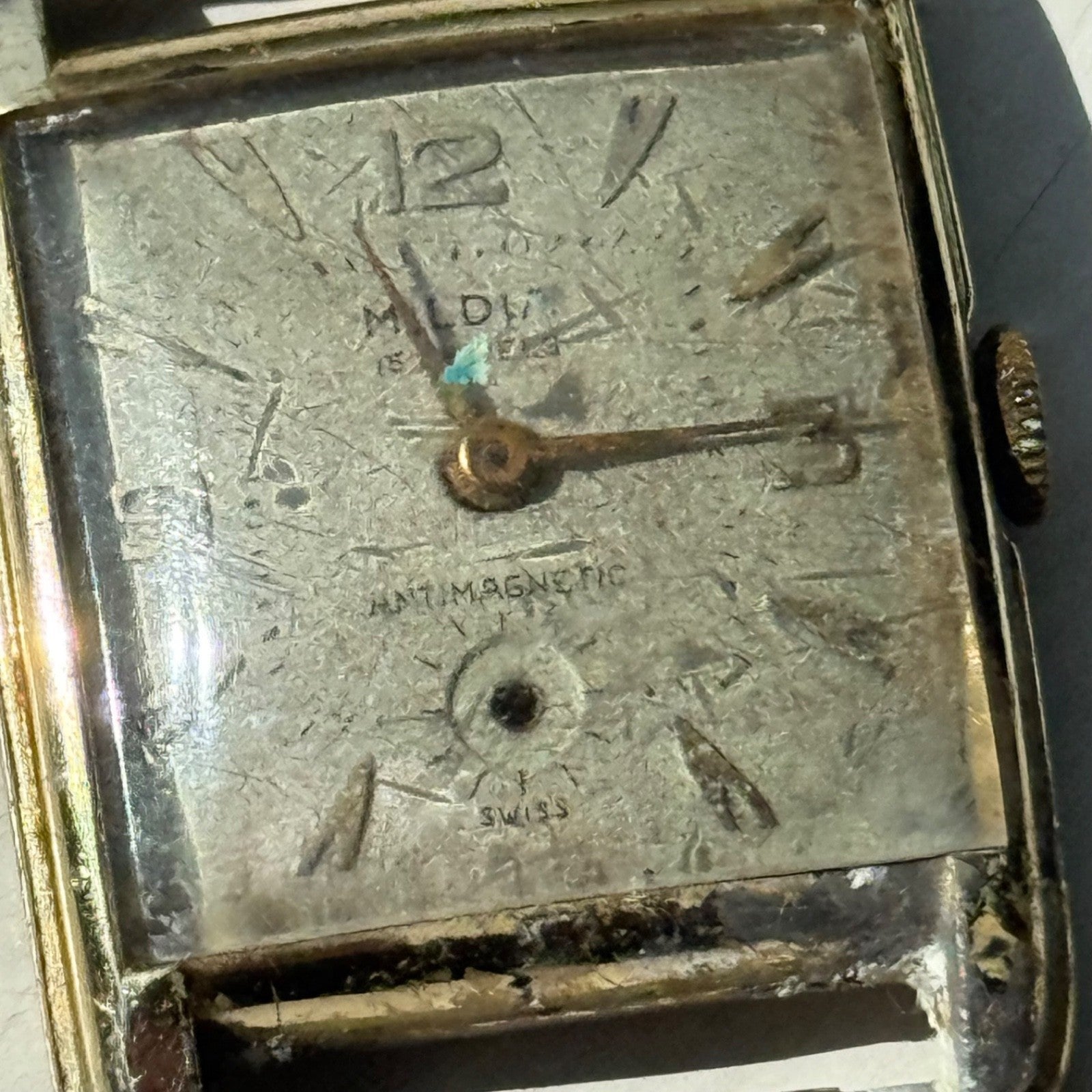 22mm Vintage 15 Jewels Antimagnetic Swiss Aluminium Manual Wind Watch For PARTS