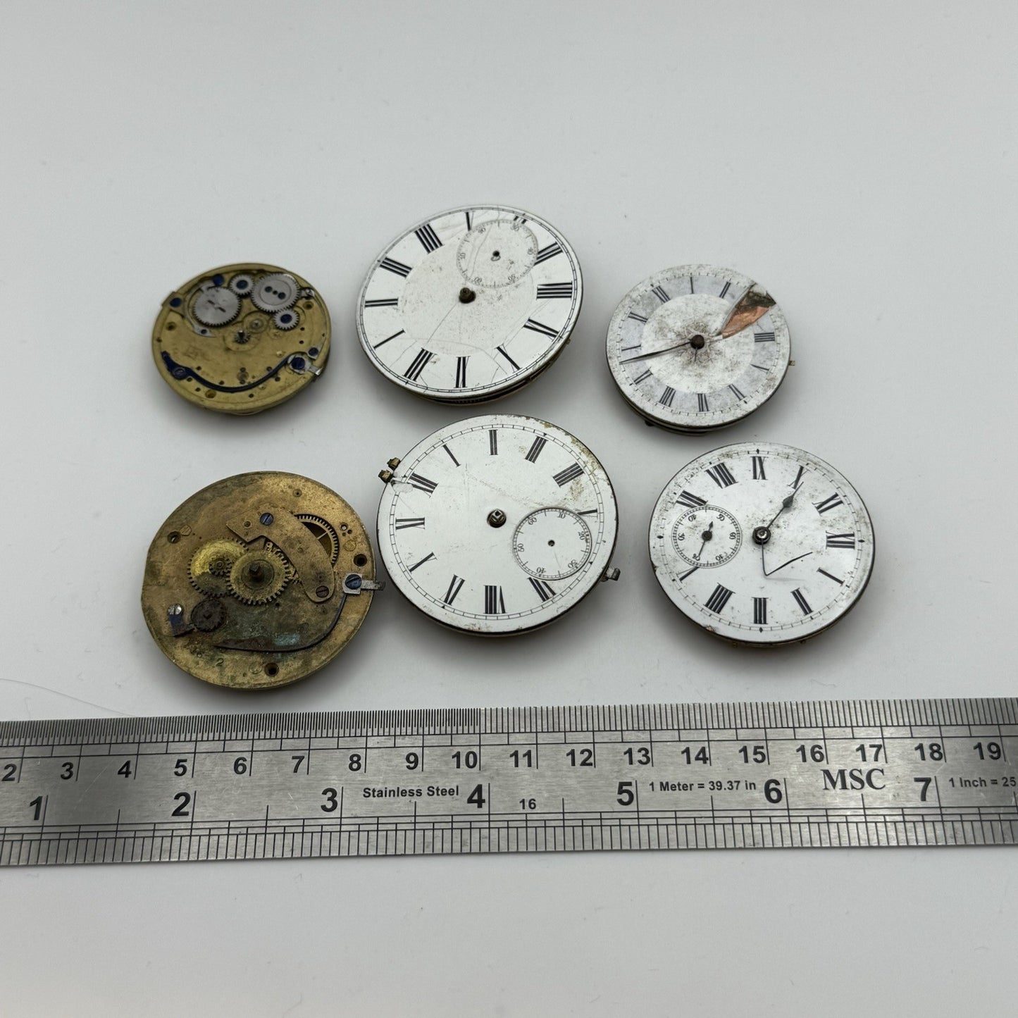 Bundle Mixed Antique / Vintage Pocket Watch Movements Joblot PARTS REPAIR SPARES