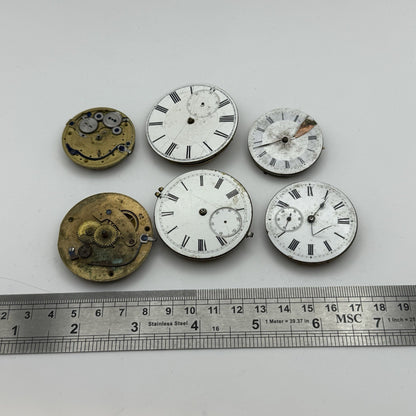 Bundle Mixed Antique / Vintage Pocket Watch Movements Joblot PARTS REPAIR SPARES