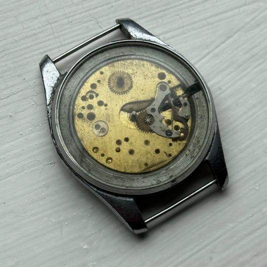 33mm Vintage Unidentified Manual Wind Watch PARTS / REPAIR / RESTORATION