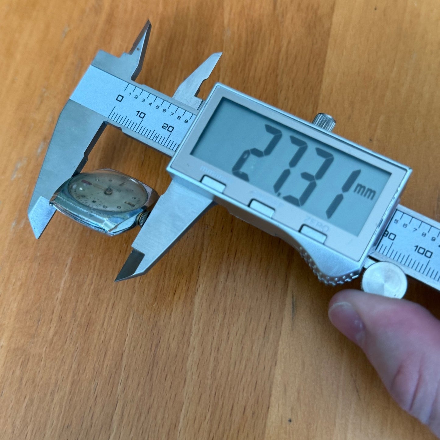 25mm Vintage Hinged Case Newmark Crescent England Nickel Chrome JD Watch PARTS