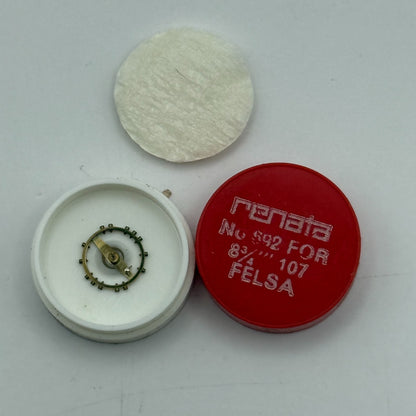 Felsa 107 Balance Complete 8¾’’’ Renata 692 Watch Movement Parts Vintage NOS