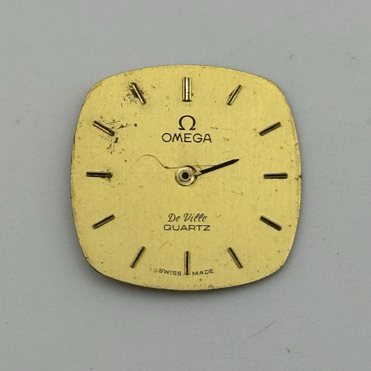20.2mm Square Omega De Ville Quartz Ladies Wristwatch Dial 1 Hand Spares Parts