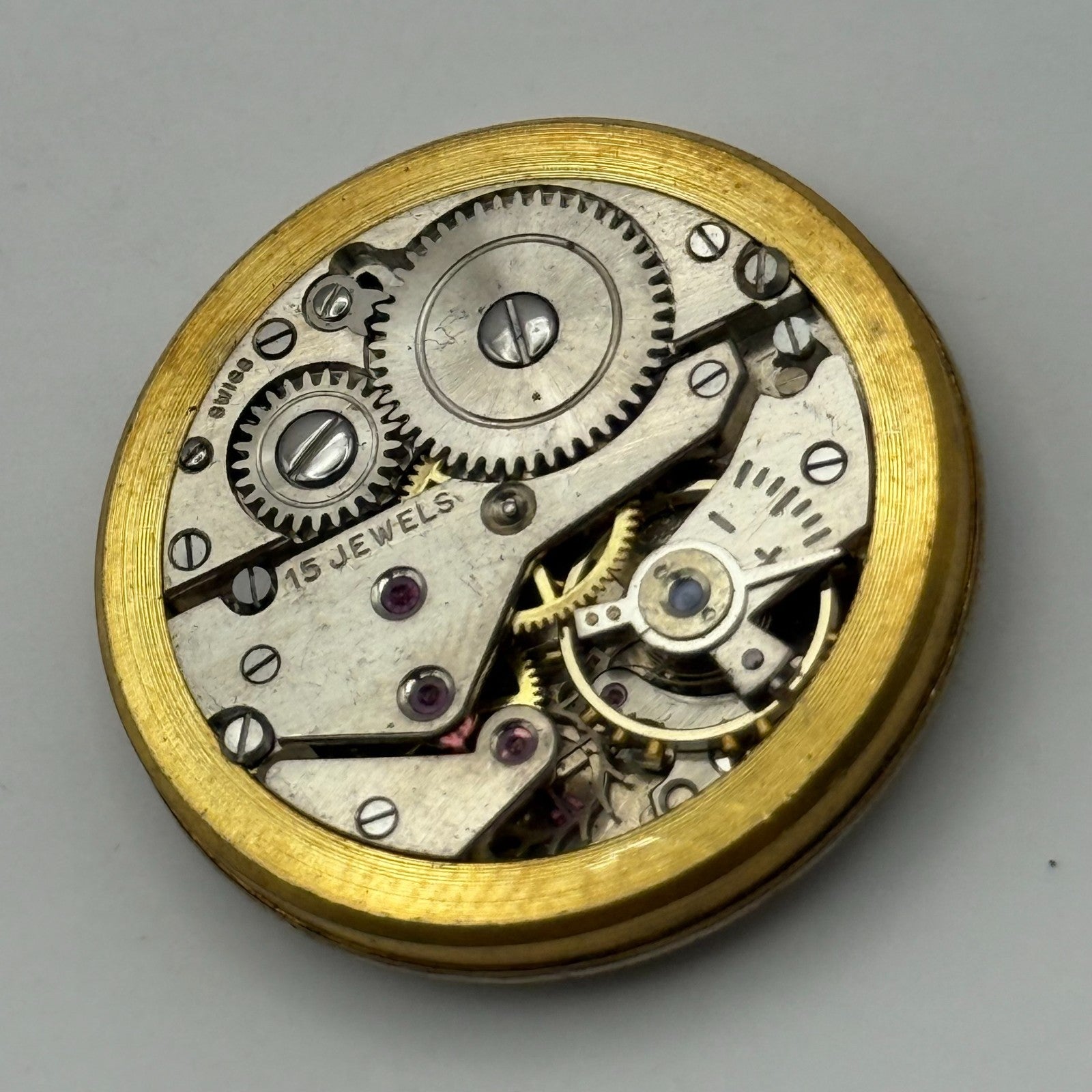 AS 1002 984 Watch Movement Mappin Manual Wind Vintage Swiss Parts Repair 28.6mm