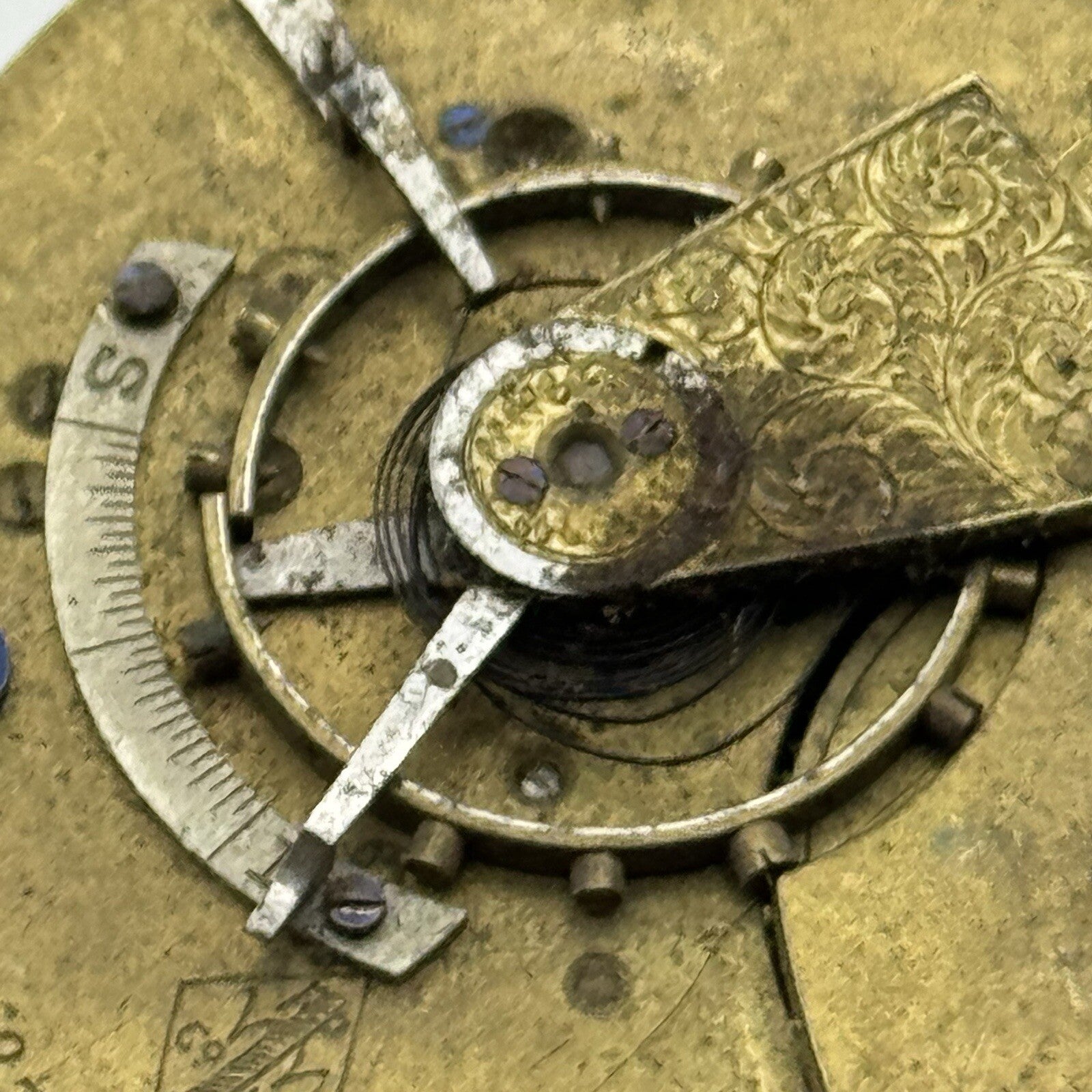 42.8mm Lancashire Watch Co Prescott Trademarked Pocket Watch Movement FOR PARTS