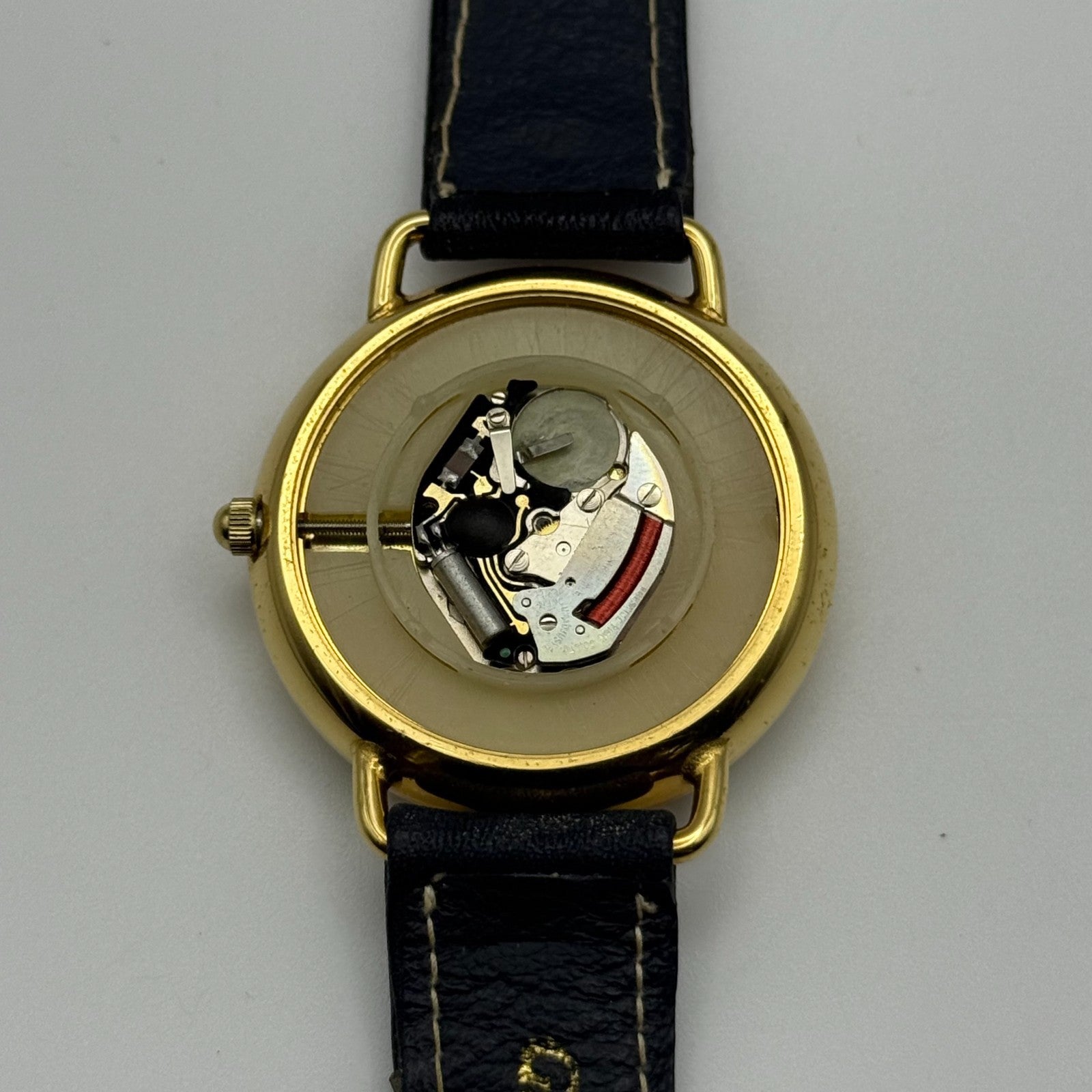 Fossil Collection Quartz Watch Black Leather Strap 34mm PARTS REPAIR