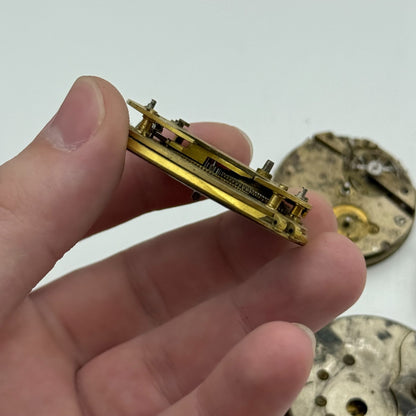 Bundle Of 5 Mixed Antique / Vintage Pocket Watch Movements PARTS REPAIR SPARES