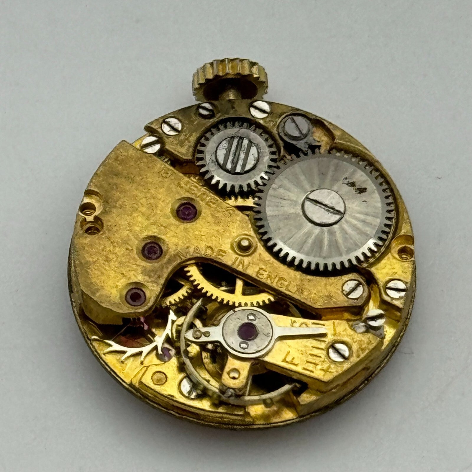 19.5mm Smiths De Luxe 15 Jewels Sub Seconds Manual Wind Watch Movement PARTS