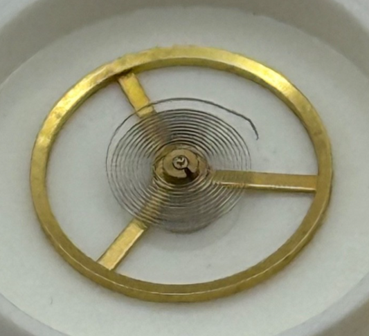 c.603 Balance Wheel Complete And Spring 10 1/2''' Watch Movement Parts NOS 