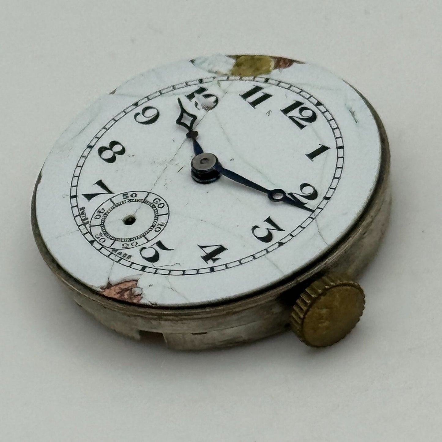 23.6mm Unidentified Sub Seconds Trench Watch Movement Manual Wind PARTS SPARES