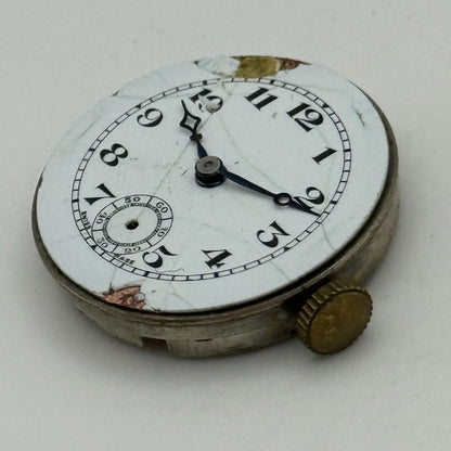 23.6mm Unidentified Sub Seconds Trench Watch Movement Manual Wind PARTS SPARES