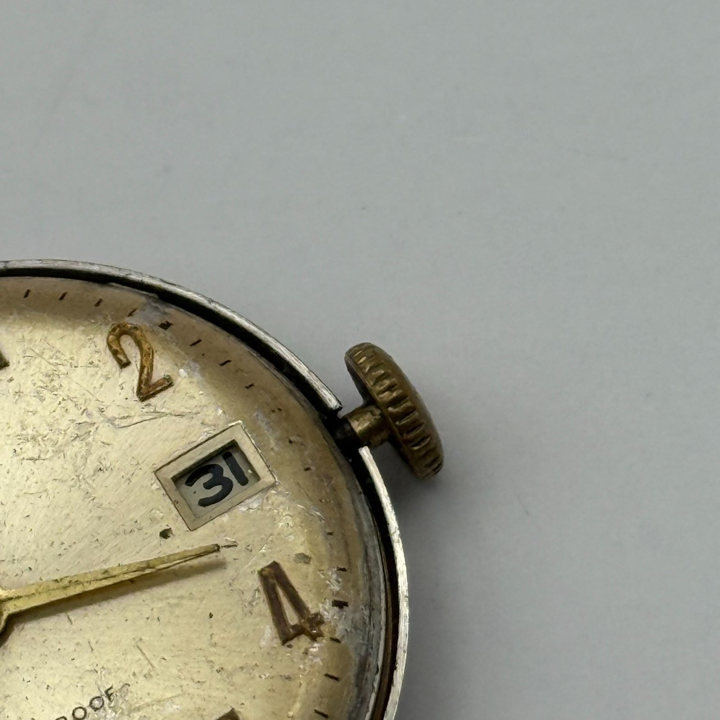 Smiths 21 Jewels Date Pointer Watch Movement Manual Wind Vintage Parts 30.4mm