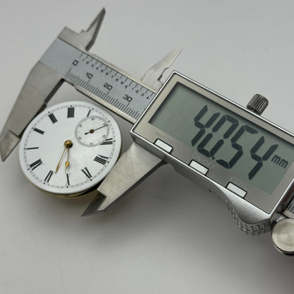 40.5mm Antique Trade Mark Consti Mathey Key Wound Pocket Watch Movement PARTS