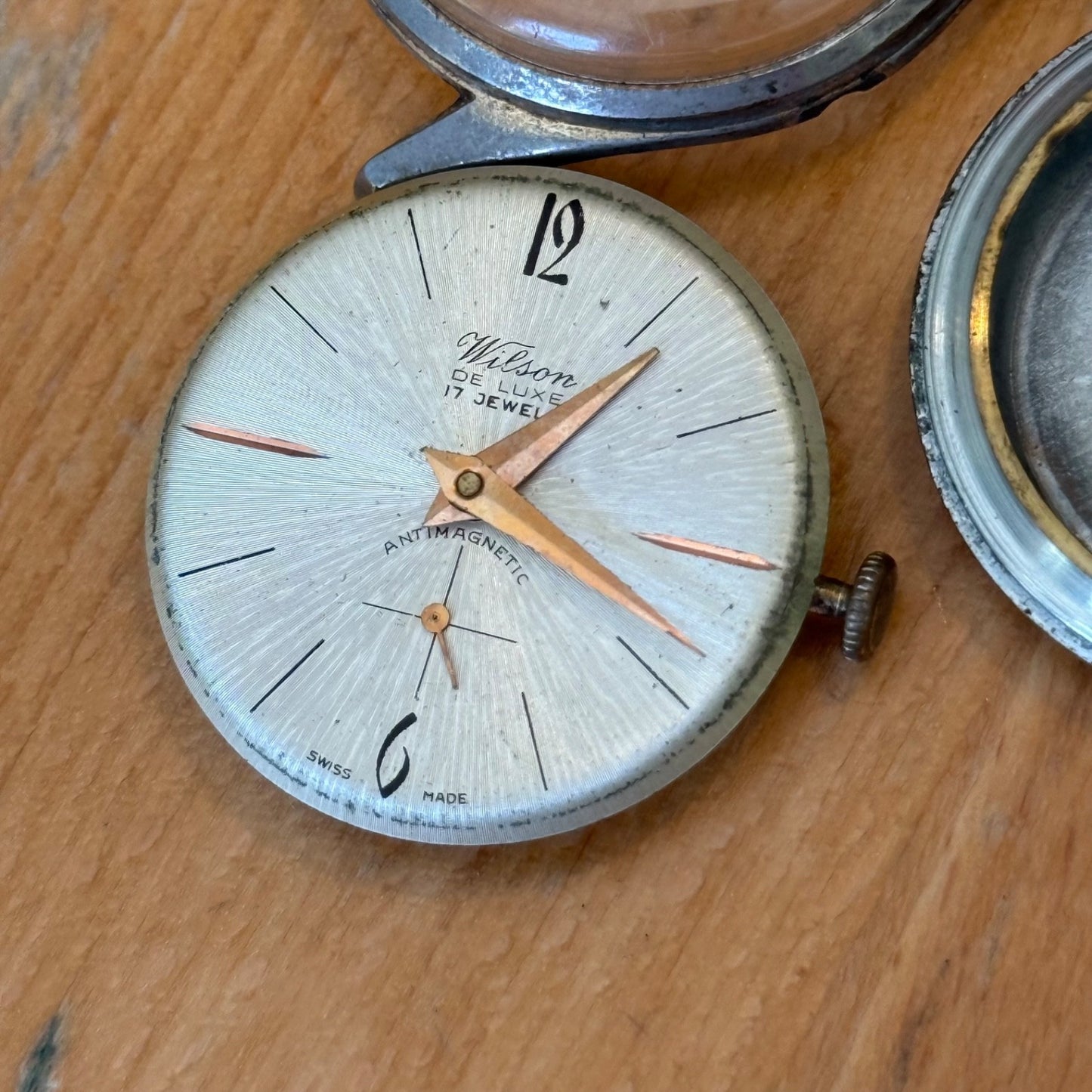 33mm Vintage Wilson De Luxe Brevete 314705 Manual Wind 17 Jewels Watch FOR PARTS