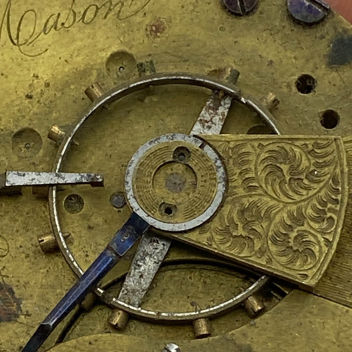 45.6mm Antique Key Wound Pocket Watch Movement PARTS