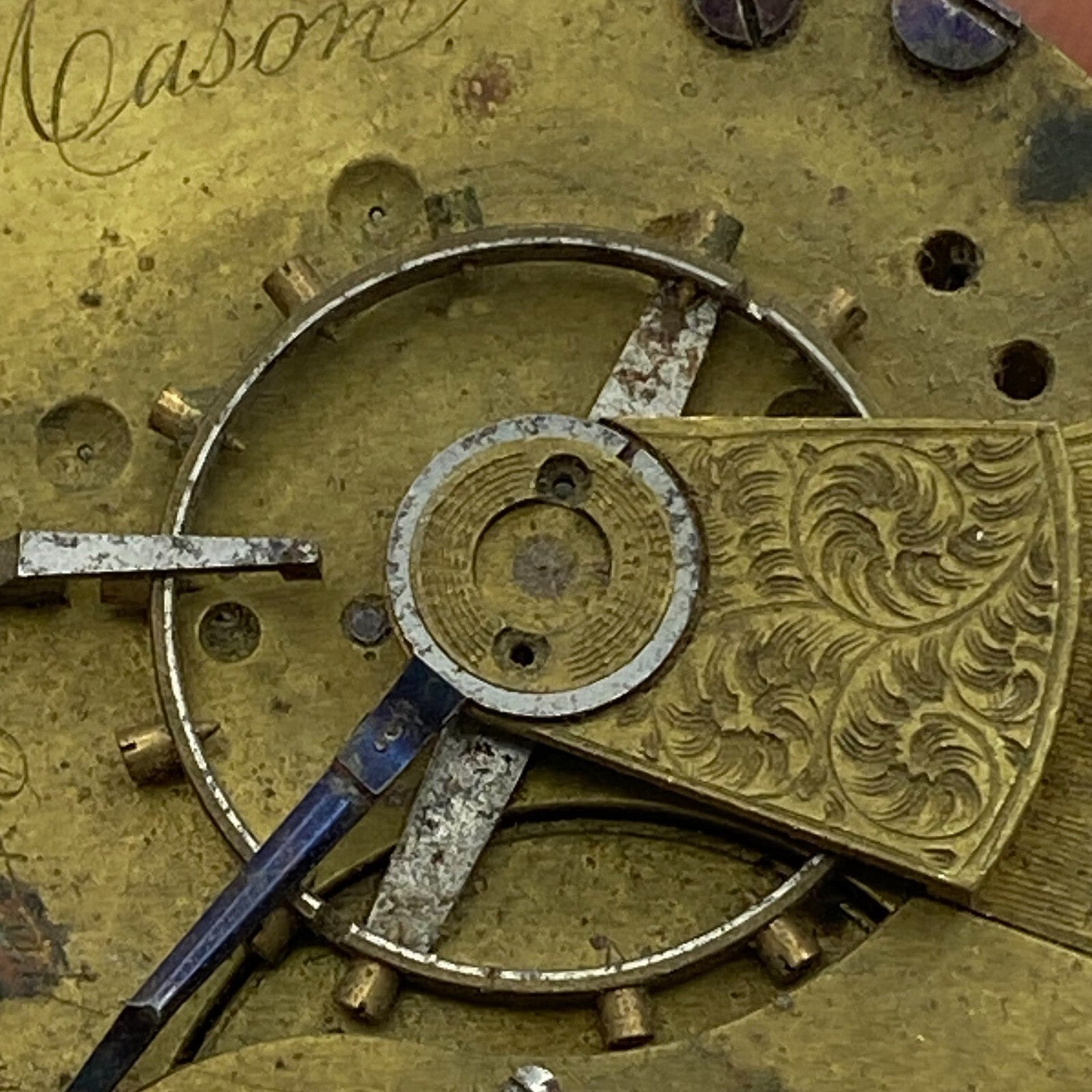 45.6mm Antique Key Wound Pocket Watch Movement PARTS