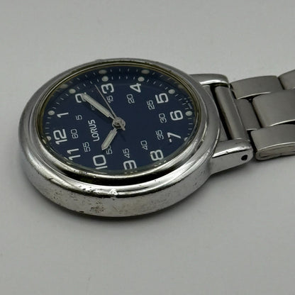 Lorus Quartz Fob Nurse Watch Blue Dial Stainless Steel Japan Working 29mm