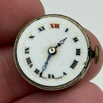 20.2mm Bernex No 2 Swiss 15501 Trench Watch Movement Manual Wind Vintage PARTS