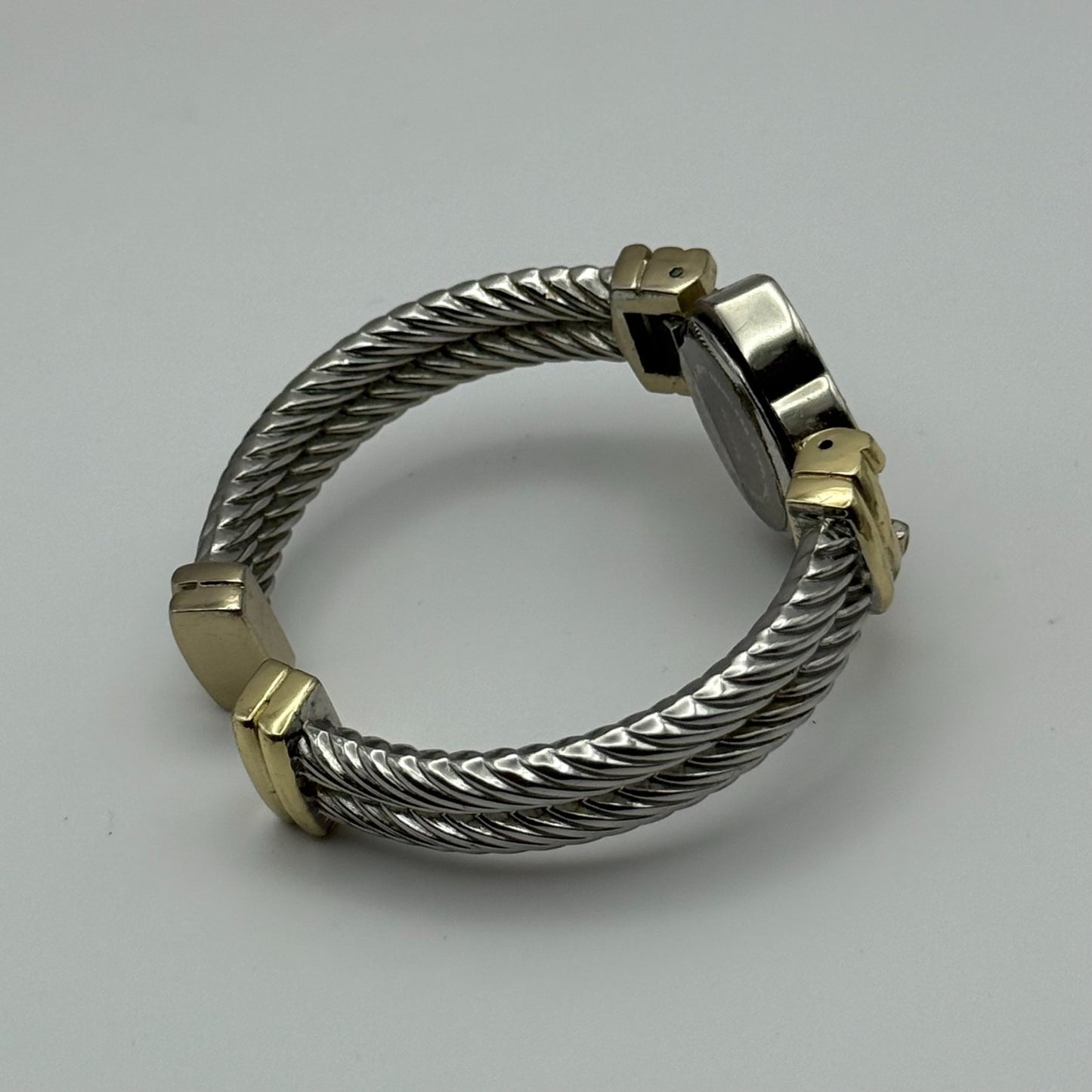 25mm Working Ladies Collezie Jewelled Two Tone Bangle Quartz Watch 5.5 Inches