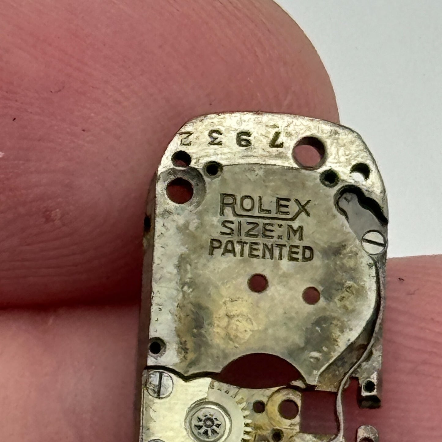 10mm Rolex Size M Patented Main Plate Manual Wind Vintage Watch Movement PARTS