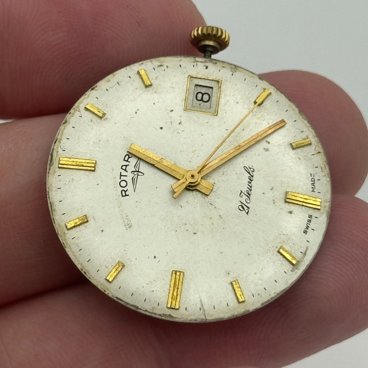 26mm Men's Rotary AS 1746 1747 Manual Wind Watch Movement Swiss Made PARTS