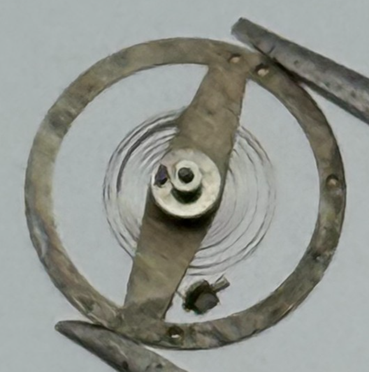 Brac 2051 Balance Wheel Complete And Spring 5 1/4''' 69 M Watch Movement Parts 