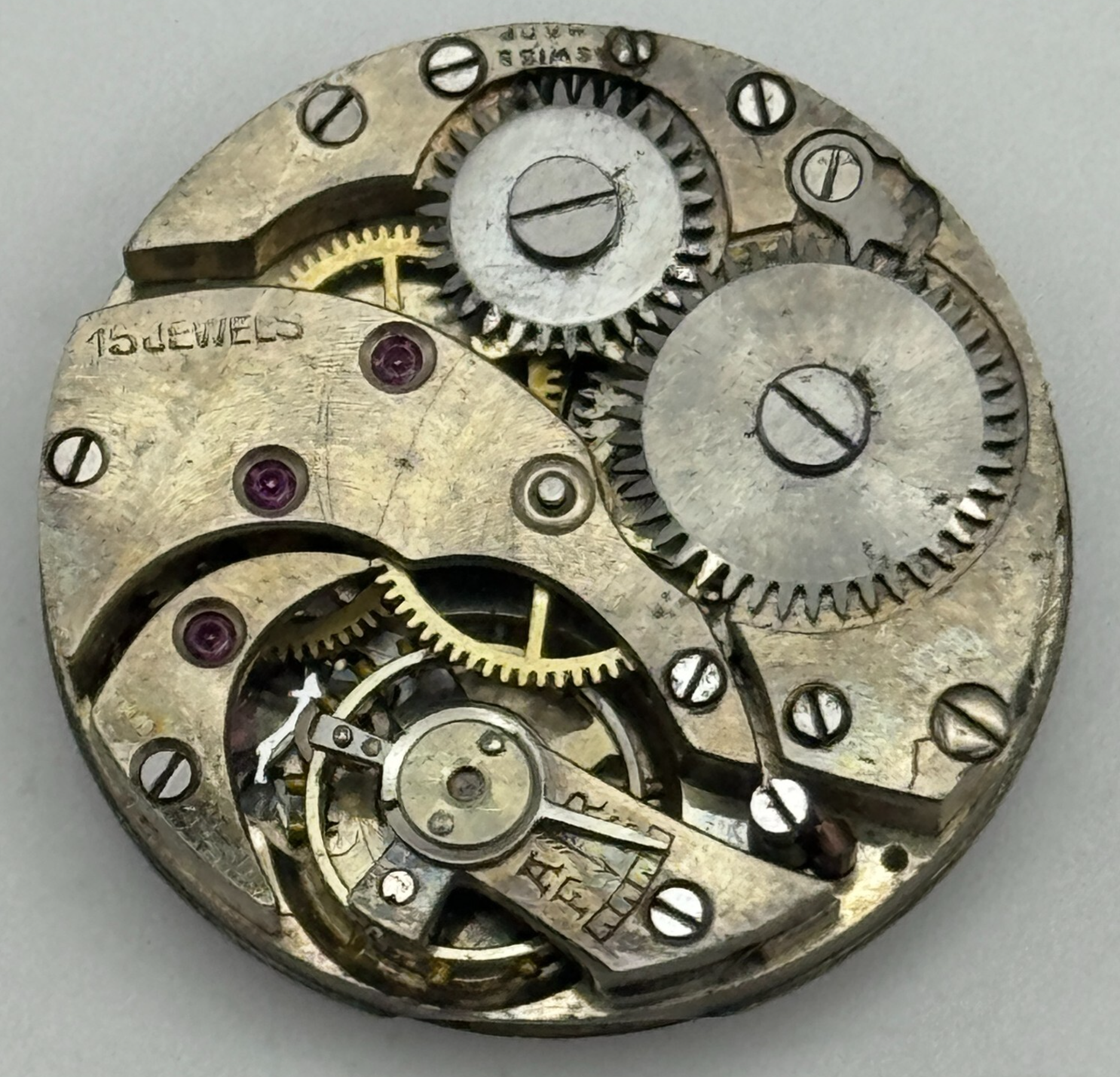 23.7mm 15 Jewels Swiss Porcelain Dial Trench Watch Movement Manual Wind PARTS
