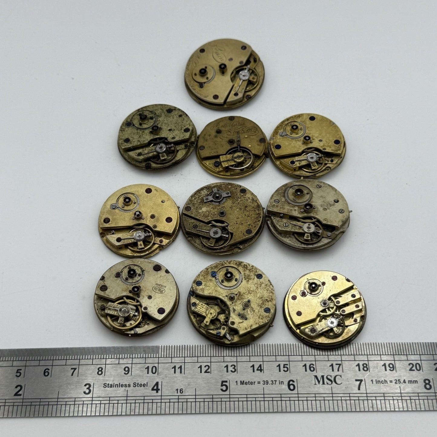 Bundle Mixed Antique / Vintage Pocket Watch Movements Joblot PARTS REPAIR SPARES