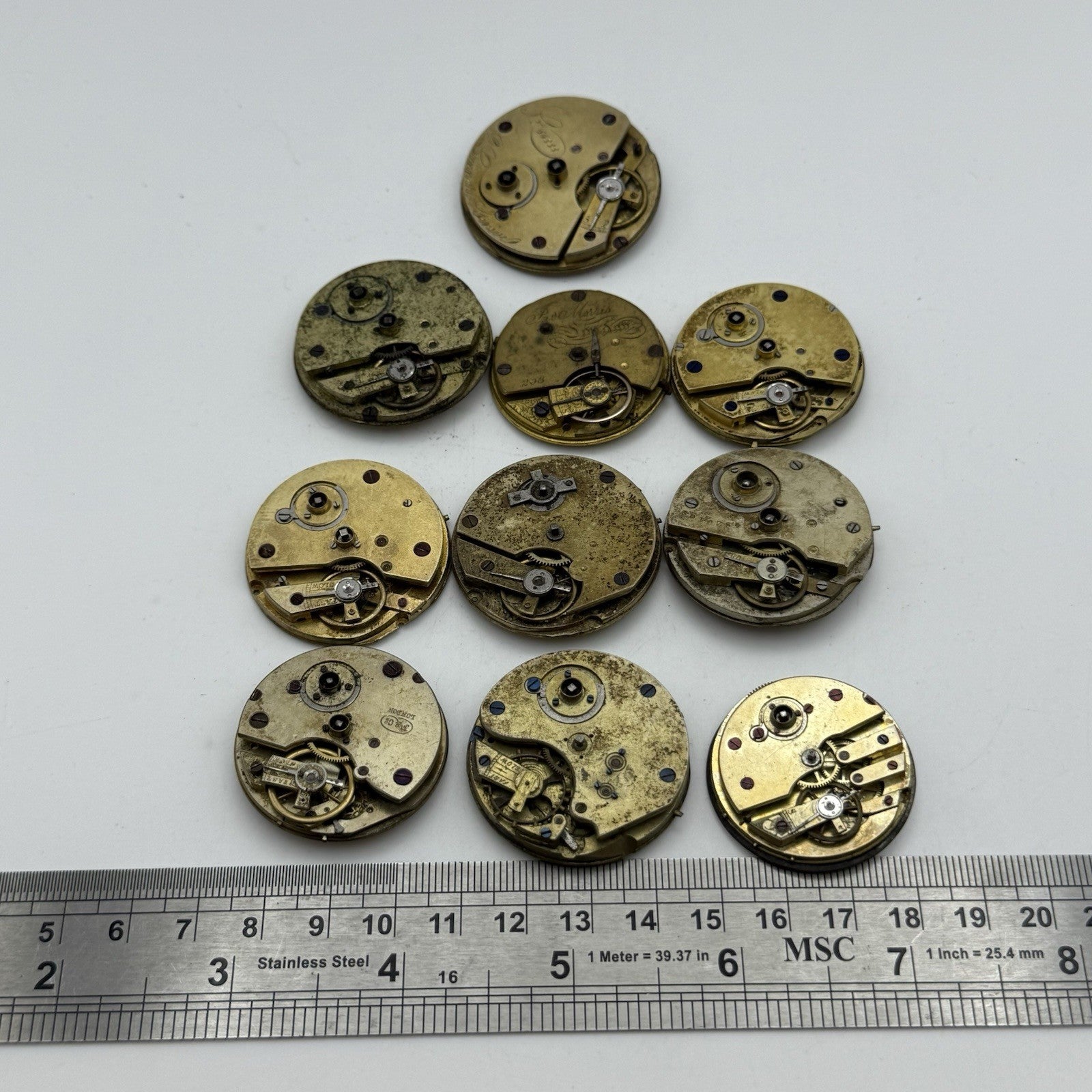 Bundle Mixed Antique / Vintage Pocket Watch Movements Joblot PARTS REPAIR SPARES