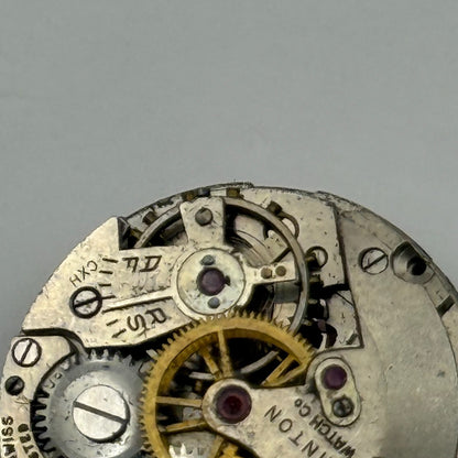 Clinton Sweep Seconds Watch Movement Running Manual Wind Vintage Parts 19.7mm