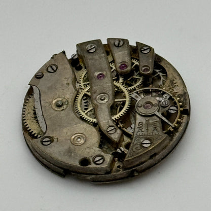 23.6mm Men's Unidentified Antique Cylinder Swiss Manual Wind Watch Movement PART