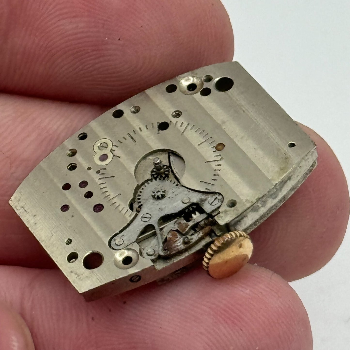 20mm Men's Marc Favre Cal 485 Manual Wind Swiss Tank Watch Movement PARTS SPARES