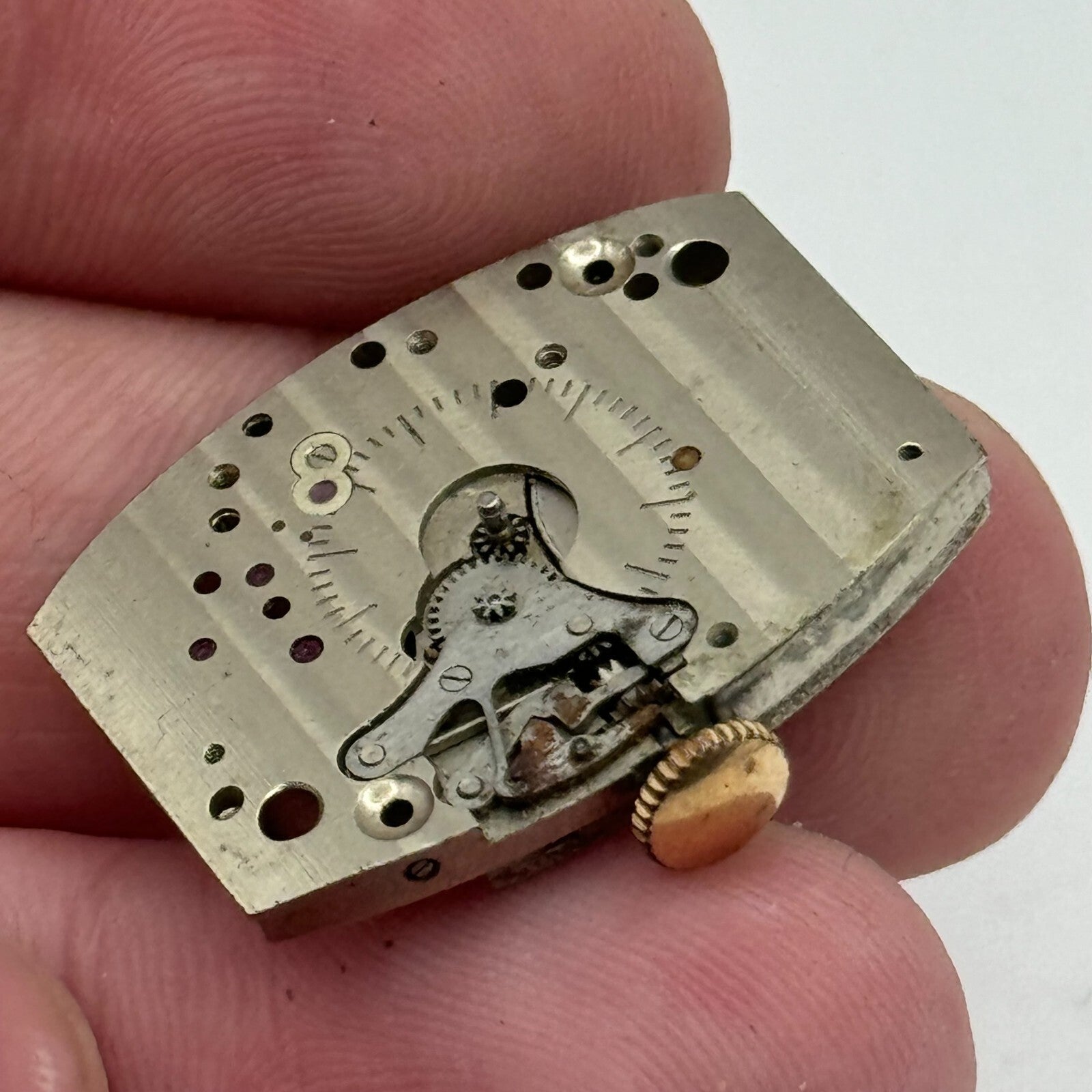 20mm Men's Marc Favre Cal 485 Manual Wind Swiss Tank Watch Movement PARTS SPARES