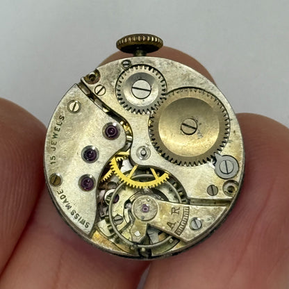 22mm Vintage HL Brown & Son London & Sheffield Manual Wind Watch Movement PARTS