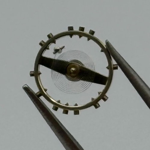 AV 120 Balance Wheel Complete And Spring 6 3/4–8’’’ 485 Watch Movement Parts NOS