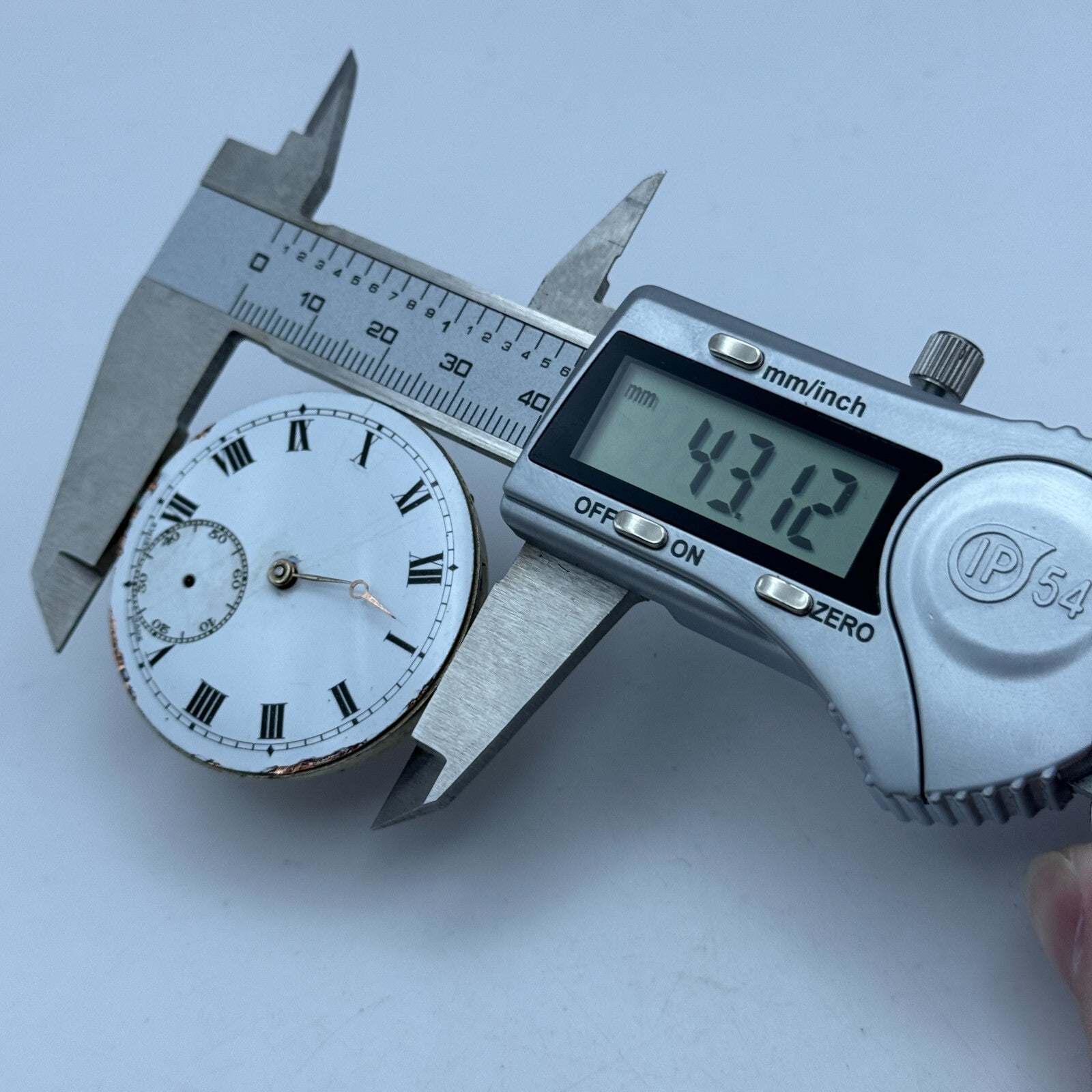 43.1mm Vintage 15 Jewels Swiss 3 Adjus Sub Seconds Pocket Watch Movement PARTS
