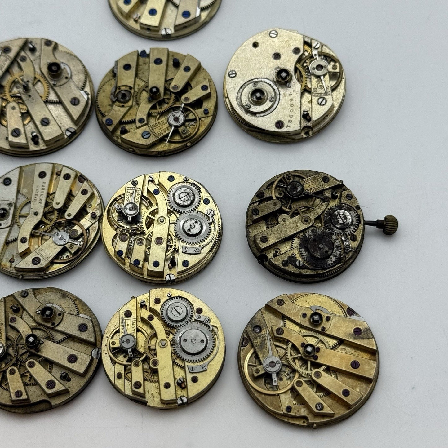 Bundle Mixed Antique / Vintage Pocket Watch Movements Joblot PARTS REPAIR SPARES