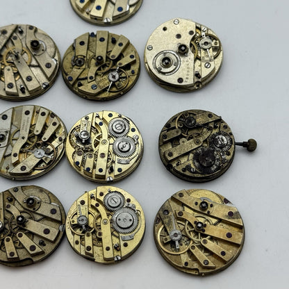 Bundle Mixed Antique / Vintage Pocket Watch Movements Joblot PARTS REPAIR SPARES