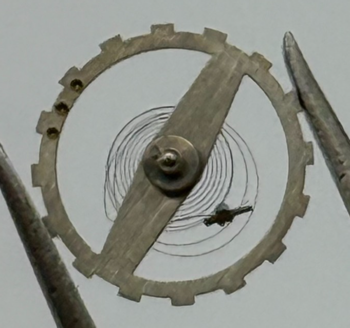 EB 1297 Balance Wheel Complete And Spring 5¼’’’ 5¼’’’ Watch Movement Parts 