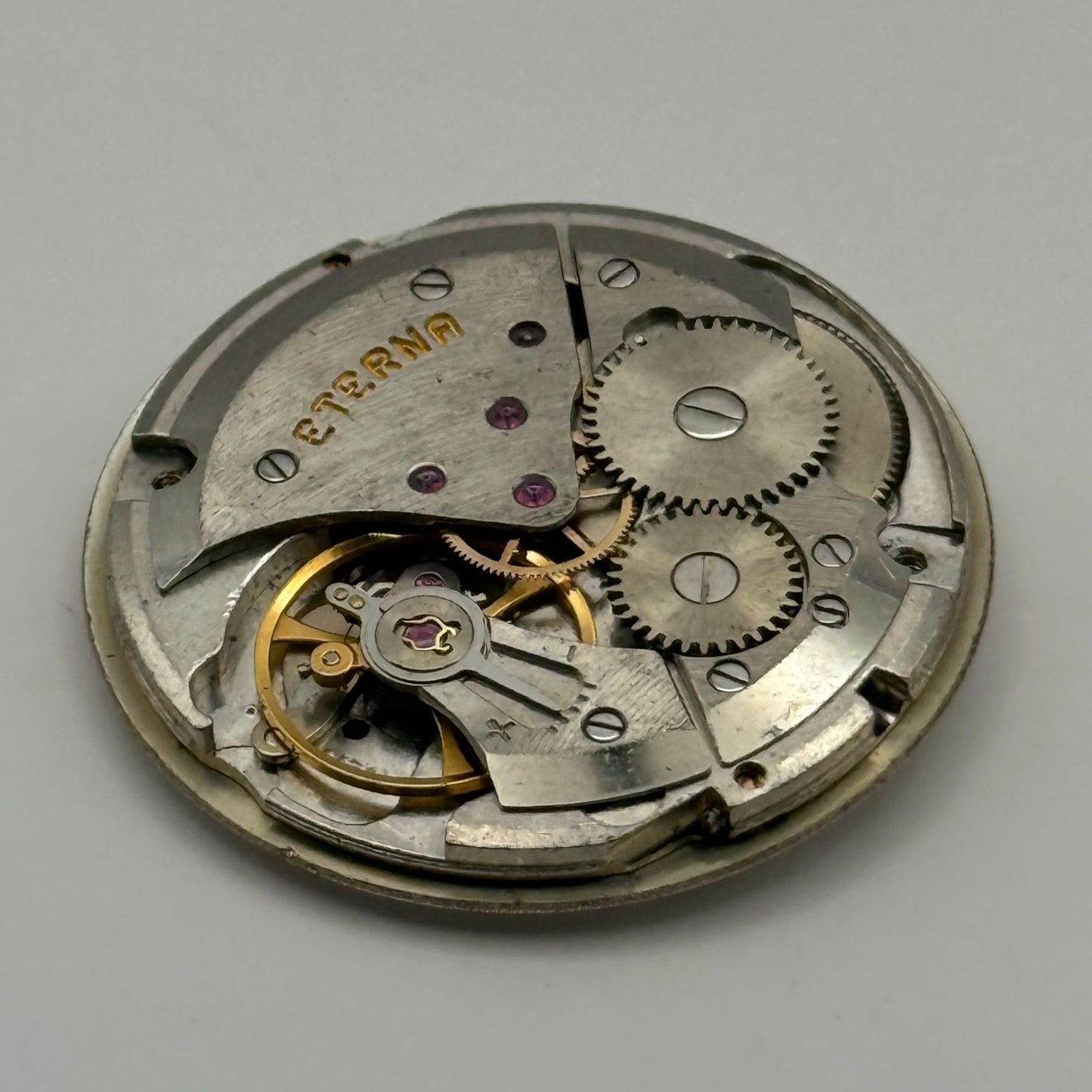 Eterna 1475K Watch Movement Garrard Manual Wind Vintage Swiss Parts 27.8mm