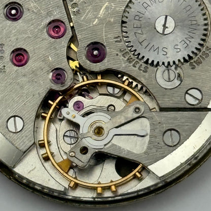 Cyma R. 484 Watch Movement Manual Wind Vintage Swiss 17 Jewels Parts 28.2mm