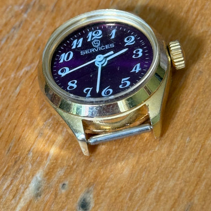 23mm Vintage Services Purple Dial Remex 65 Hong Kong Manual Watch PARTS / REPAIR