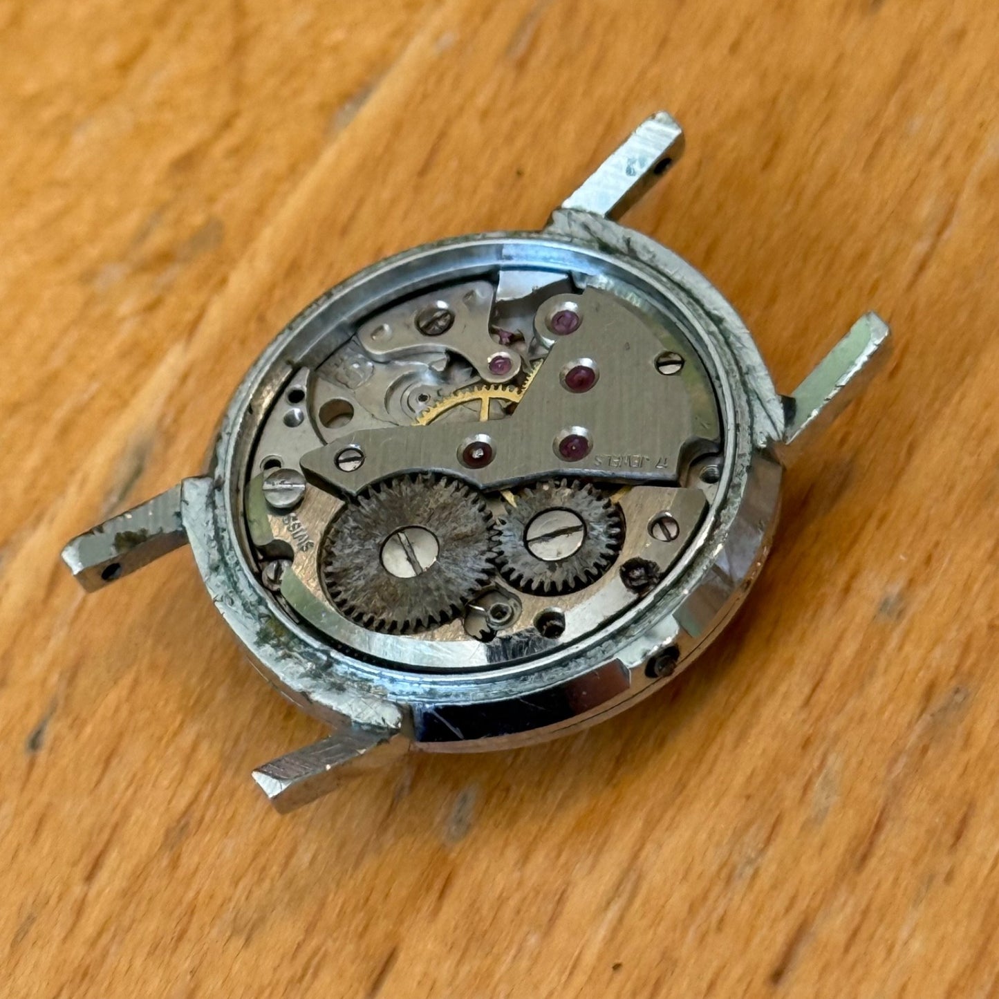 23mm Vintage UT Unitas 6365N Royce 17 Jewel Swiss Manual Wind Watch PARTS REPAIR