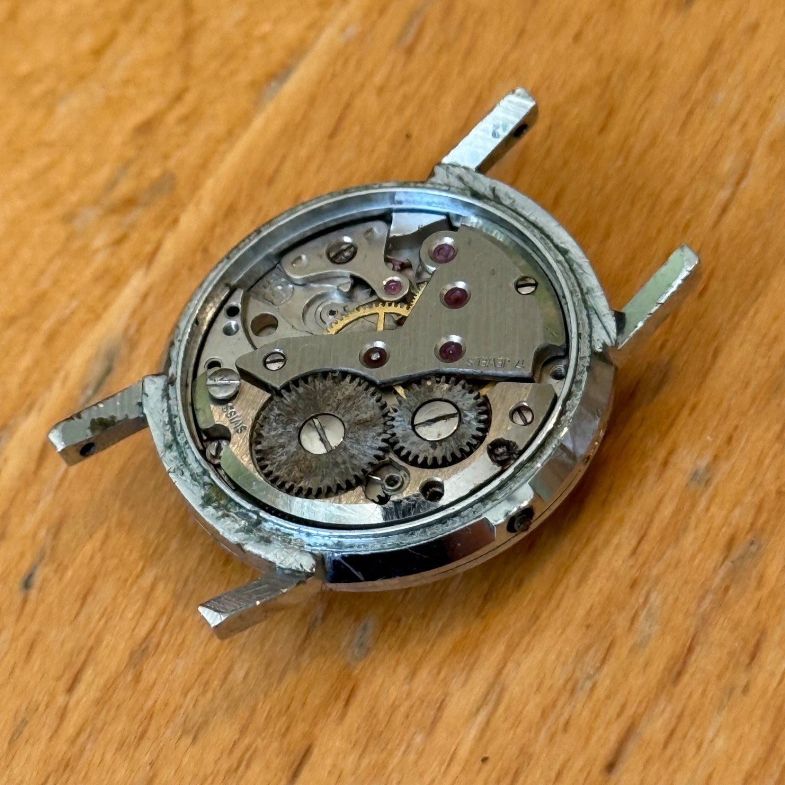 23mm Vintage UT Unitas 6365N Royce 17 Jewel Swiss Manual Wind Watch PARTS REPAIR